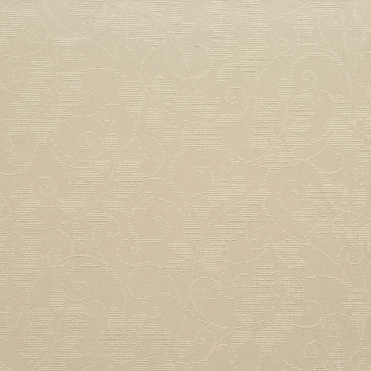 Ivory/Vine - White & Ivory Leaves Upholstery Fabric 54 Inches"